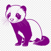 Adorable Pet Ferret SVG Design An SVG graphic representing a pet ferret in silhouette form.