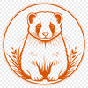 A detailed illustration of a ferret, suitable for vector graphics and cutting machine designs.