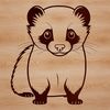 Free Vector Ferret Illustration A digital illustration of a ferret in a simple vector format.