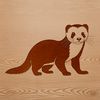 A detailed illustration of a domestic ferret in vector format, suitable for commercial and personal use.