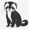 Ferret icon in outline vector art format Ferret animal icon in simple outline vector art format.