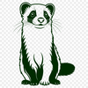 Illustrated ferret graphic for commercial or personal projects.