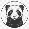 Ferret animal silhouette in vector format, suitable for cutting machines like Cricut.