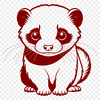 A high-quality digital illustration of a ferret in vector format.