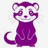 Furry Friend Ferret SVG A small, furry ferret with a long body and pointed snout.