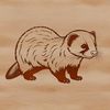 Simple SVG Ferret Design A vector illustration of a ferret in a simple silhouette style.