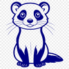 Adorable Ferret Silhouette Graphic Ferret animal pet illustration vector graphic silhouette