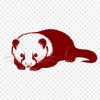 Sleepy Ferret Animal Illustration Vector illustration of a sleeping ferret animal
