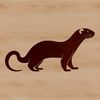Beautiful Ferret Cut File Design Vector illustration of a cute ferret animal.