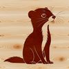 Cute Ferret Silhouette for Laser Engraving An SVG silhouette of a ferret suitable for cutting and laser engraving projects.