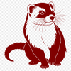Free Ferret Silhouette for Cricut and Laser Cutting Vector graphic of a ferret suitable for commercial and personal use.