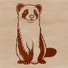 Whiskered Friend Vector Icon An SVG vector image of a ferret suitable for commercial or personal use projects.