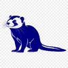 Whiskered Friend Digital Illustration A digital illustration of a ferret in silhouette.