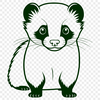 Free Ferret Svg Design An SVG design featuring a ferret as a silhouette icon.