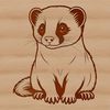 Cuddly Ferret Vector Design Vector graphic illustration of a cute ferret.