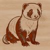 A detailed vector illustration of a ferret, suitable for commercial or personal use.