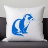 Simple ferret vector art design A small, playful ferret standing on its hind legs, depicted in simple vector lines.