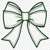 Decorative Center Knot Pattern A colorful ribbon-shaped bow with a decorative center knot, suitable for crafting and design projects.