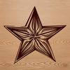 A stylized five-pointed star illustration designed as a vector graphic.
