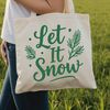 Christmas quote 'Let it Snow' in elegant vector font, perfect for cutting machines and laser engraving.
