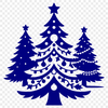 A stylized illustration of a classic Christmas tree, perfect for digital designs and crafts.