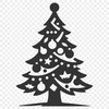 SVG vector graphic illustration of a stylized Christmas tree for commercial or personal use.