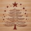Festive Holiday Decorations Vector Art A digital representation of a festive holiday centerpiece featuring a decorated evergreen tree.