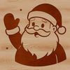 An SVG design featuring Father Christmas, perfect for crafting, web design, or commercial use such as signs and decals.