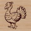 Farm Animal Graphic Design Vector A stylized illustration of a domesticated turkey, suitable for use in farm-themed designs.