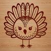 Holiday Decorations Vector Graphic A vector graphic representation of a domesticated bird often featured in holiday decorations and menus.