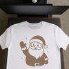 A vector illustration of Santa Claus in silhouette, ideal for cutting machines or laser engraving.