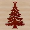 Decorative Christmas tree illustration designed for commercial use.
