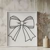 Elegant Black Bow Design A simple black bow with a ribbon-like design, suitable for crafting and DIY projects.