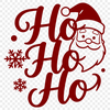 A festive Christmas quote graphic featuring the phrase 'Ho Ho Ho' in a playful font.