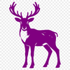 A reindeer silhouette in vector art format, suitable for commercial and personal use.