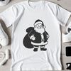Vector illustration of Santa Claus in silhouette form
