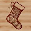 Digital Christmas Ornament SVG Clip Art A digital Christmas stocking design in vector format, suitable for cutting machines and laser cutters.