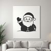 Vector illustration of Father Christmas Claus in red suit and hat for commercial or personal projects.