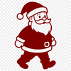 SVG illustration of Father Christmas Claus with red suit and hat.