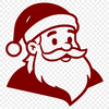 An SVG vector art representation of Santa Claus in a classic design style.
