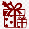 Free vector illustration of a gift box in simple outline style.