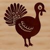 Christmas Turkey Clip Art Design A simple illustration of a farm animal, commonly associated with Christmas celebrations.