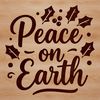SVG illustration of inspirational Christmas quotes promoting peace on earth.