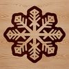 A delicate, intricate design of a single snowflake with six pointed edges and symmetrical patterns.