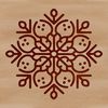 Winter Whimsy SVG Design A delicate snowflake illustration made from intricate lines and shapes.