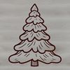 Winter Wonderland Decorations A digital vector graphic representation of a Christmas tree with decorations.