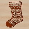 Simple SVG Stocking Design A high-quality SVG vector illustration of a Christmas stocking with a simple design.