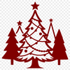 A traditional Christmas tree illustration in vector format, perfect for commercial and personal use.