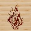 Blazing Design Element A stylized illustration of flames, suitable for vector art and cutting machine designs.