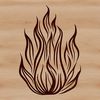 A graphic representation of flames as a scalable SVG design element.